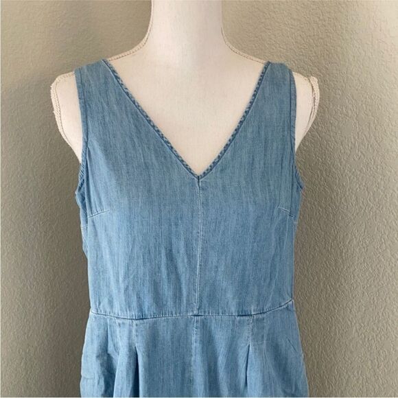 J. Crew Chambray Wrap Tie Jumpsuit - Picture 4 of 12